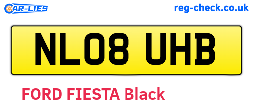 NL08UHB are the vehicle registration plates.