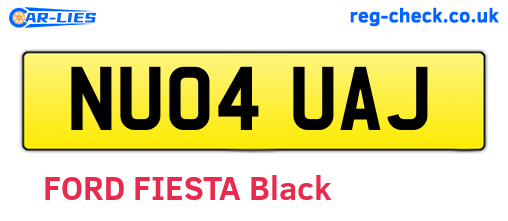 NU04UAJ are the vehicle registration plates.