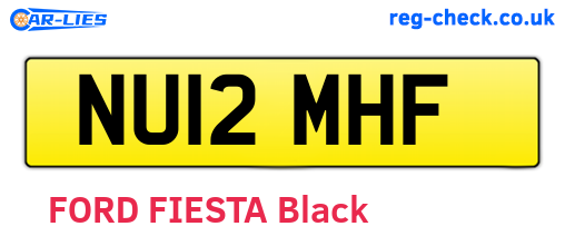 NU12MHF are the vehicle registration plates.