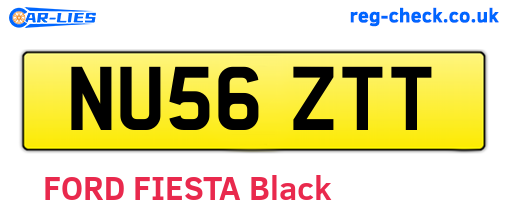 NU56ZTT are the vehicle registration plates.