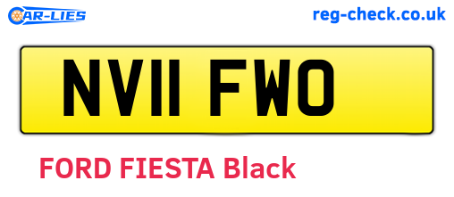NV11FWO are the vehicle registration plates.