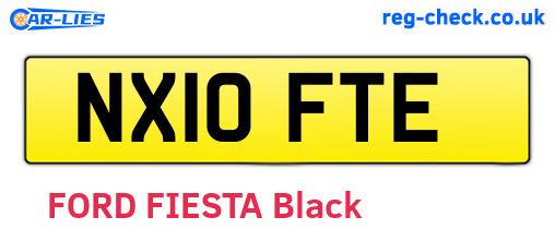 NX10FTE are the vehicle registration plates.