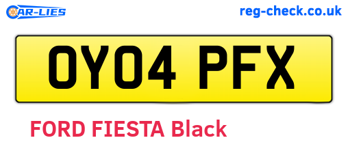 OY04PFX are the vehicle registration plates.