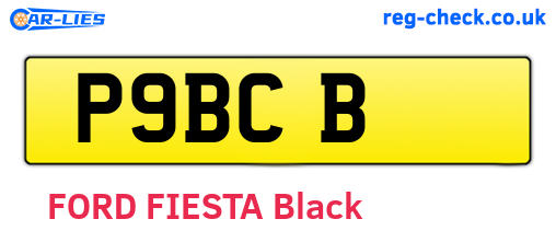 P9BCB are the vehicle registration plates.