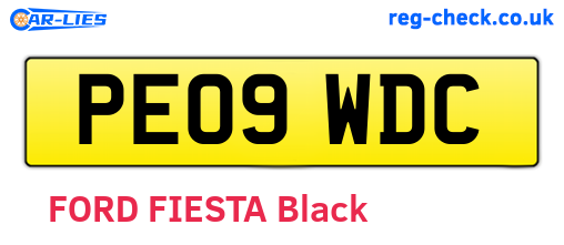 PE09WDC are the vehicle registration plates.