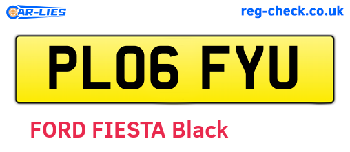 PL06FYU are the vehicle registration plates.