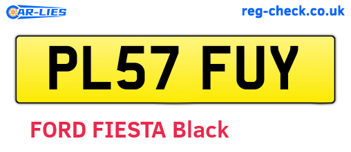 PL57FUY are the vehicle registration plates.