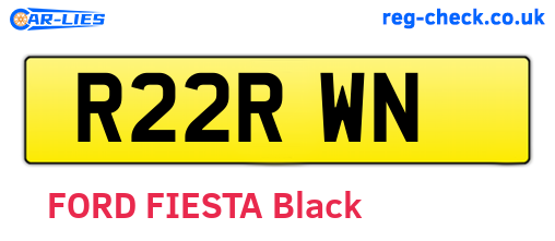 R22RWN are the vehicle registration plates.