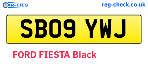 SB09YWJ are the vehicle registration plates.