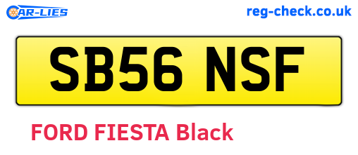 SB56NSF are the vehicle registration plates.