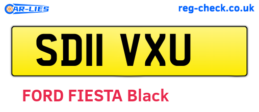 SD11VXU are the vehicle registration plates.