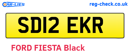 SD12EKR are the vehicle registration plates.