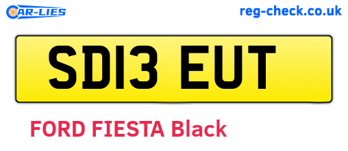 SD13EUT are the vehicle registration plates.