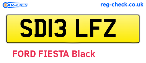 SD13LFZ are the vehicle registration plates.