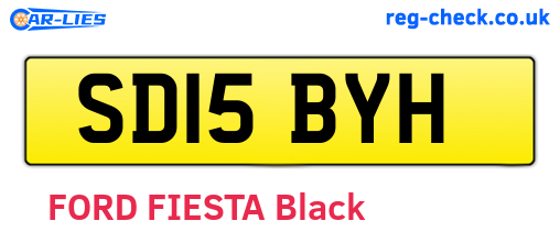 SD15BYH are the vehicle registration plates.