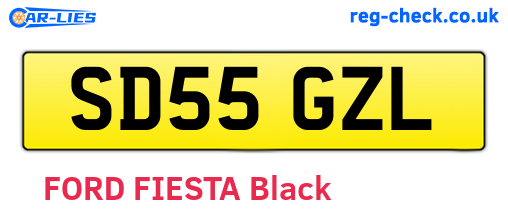 SD55GZL are the vehicle registration plates.