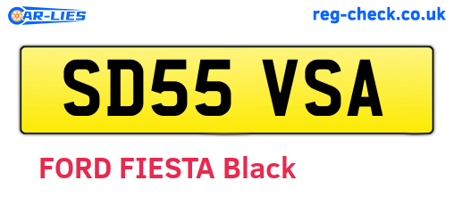 SD55VSA are the vehicle registration plates.