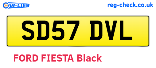SD57DVL are the vehicle registration plates.