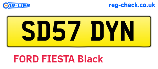 SD57DYN are the vehicle registration plates.