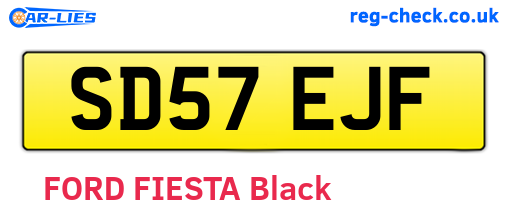 SD57EJF are the vehicle registration plates.