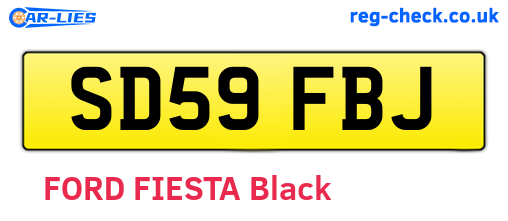 SD59FBJ are the vehicle registration plates.