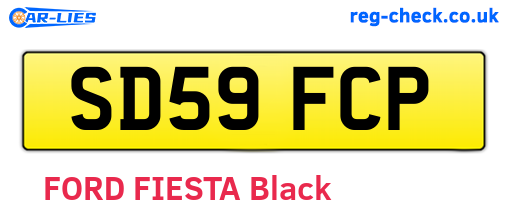 SD59FCP are the vehicle registration plates.