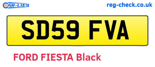 SD59FVA are the vehicle registration plates.