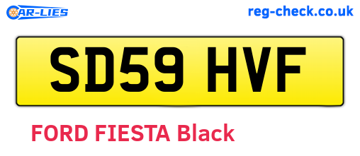 SD59HVF are the vehicle registration plates.