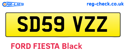 SD59VZZ are the vehicle registration plates.