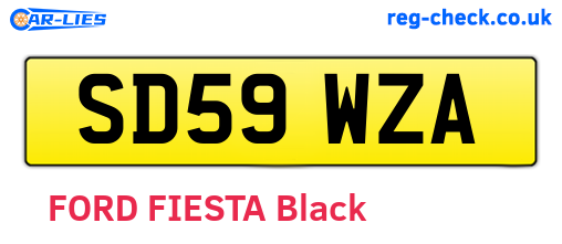 SD59WZA are the vehicle registration plates.