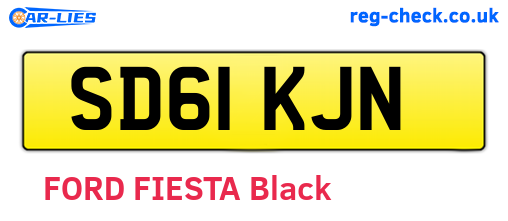 SD61KJN are the vehicle registration plates.