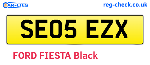 SE05EZX are the vehicle registration plates.