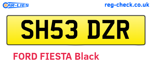 SH53DZR are the vehicle registration plates.