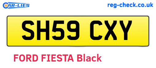 SH59CXY are the vehicle registration plates.