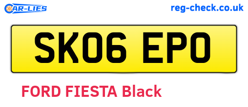 SK06EPO are the vehicle registration plates.