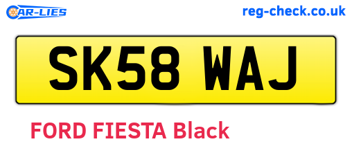 SK58WAJ are the vehicle registration plates.
