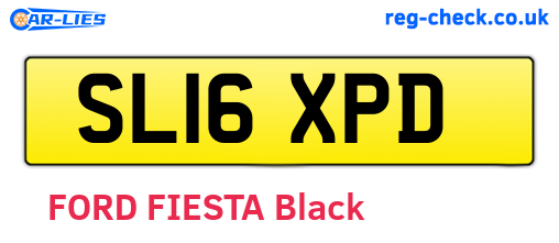 SL16XPD are the vehicle registration plates.