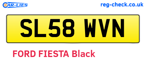 SL58WVN are the vehicle registration plates.