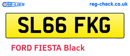 SL66FKG are the vehicle registration plates.