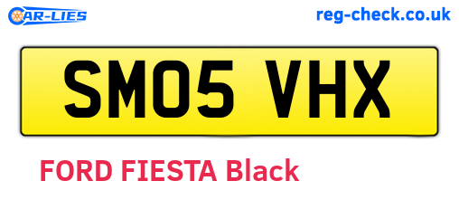 SM05VHX are the vehicle registration plates.