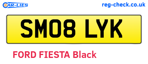 SM08LYK are the vehicle registration plates.