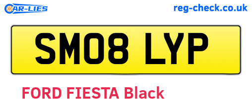 SM08LYP are the vehicle registration plates.