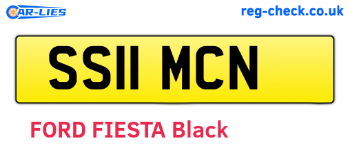 SS11MCN are the vehicle registration plates.