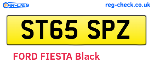 ST65SPZ are the vehicle registration plates.