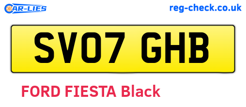 SV07GHB are the vehicle registration plates.