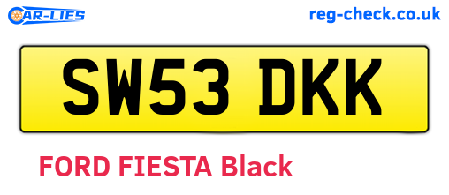 SW53DKK are the vehicle registration plates.