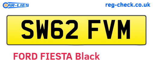 SW62FVM are the vehicle registration plates.