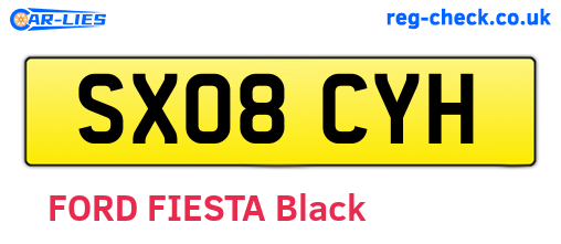SX08CYH are the vehicle registration plates.