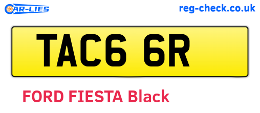 TAC66R are the vehicle registration plates.