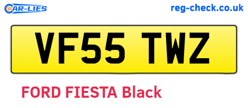 VF55TWZ are the vehicle registration plates.